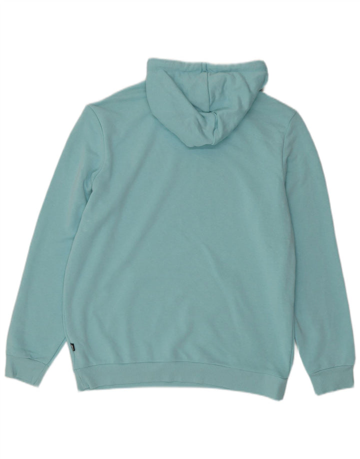 PUMA Mens Graphic Hoodie Jumper Medium Blue Cotton