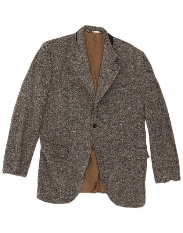 Dolce & Gabbana Herre 1-knaps blazerjakke IT 52 XL Grå Flecked Uld