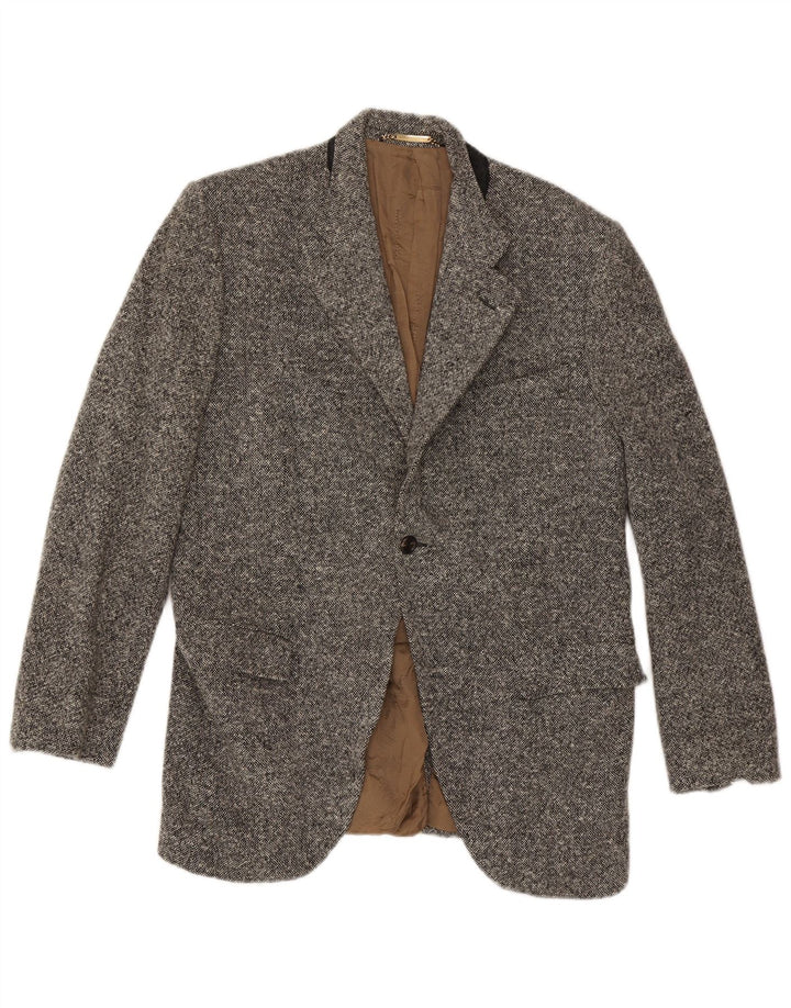 Dolce & Gabbana Herre 1-knaps blazerjakke IT 52 XL Grå Flecked Uld