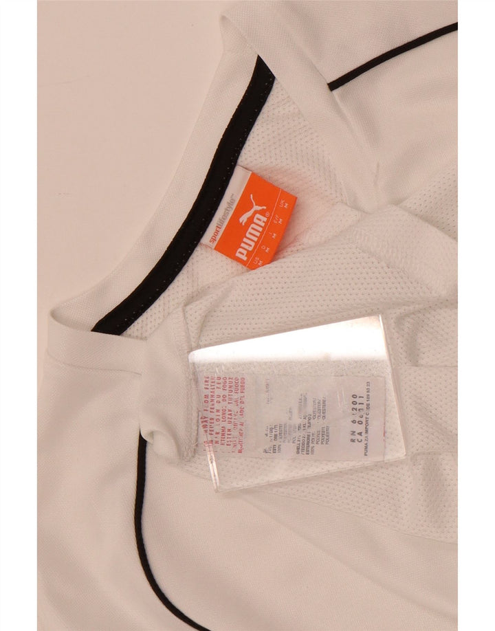 Puma Herre Grafisk T-Shirt Top Medium Hvid Polyester