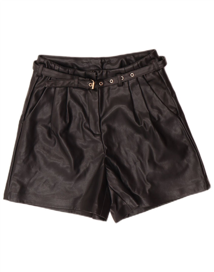 Kun kvinders imiteret lædershorts XS W25 sort polyester