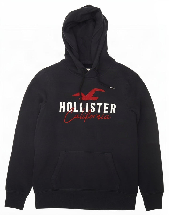 Hollister Grafisk hættetrøje til mænd, lille sort