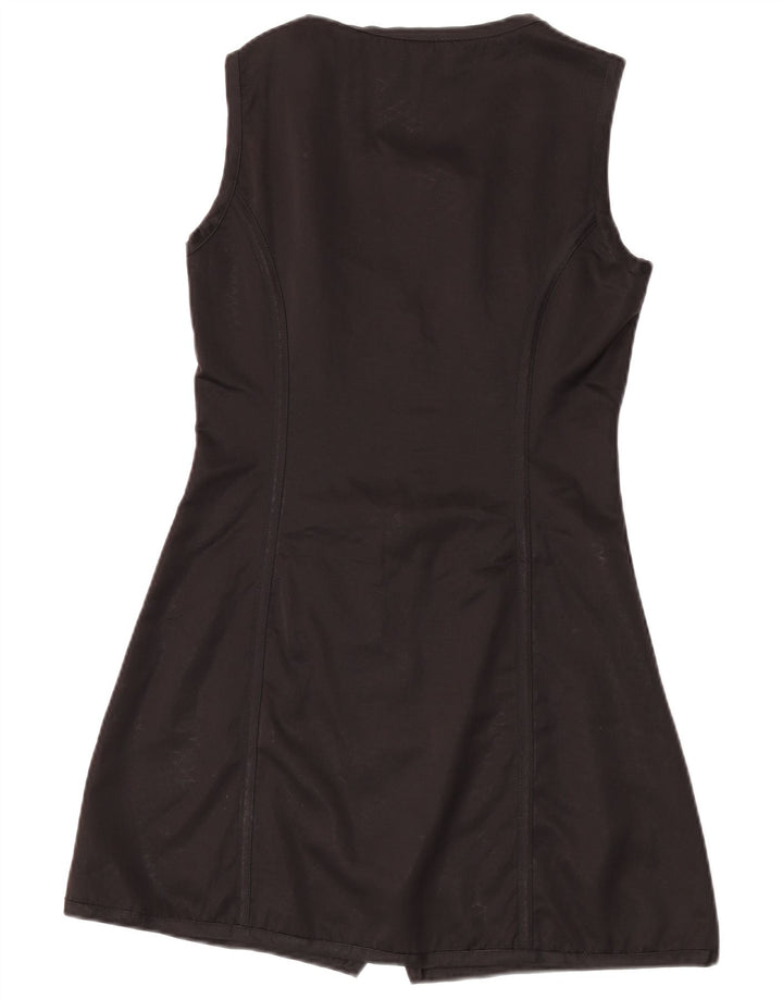 C'EST COMMECA Dame Ærmeløs A-line Kjole UK 10 Lille Sort