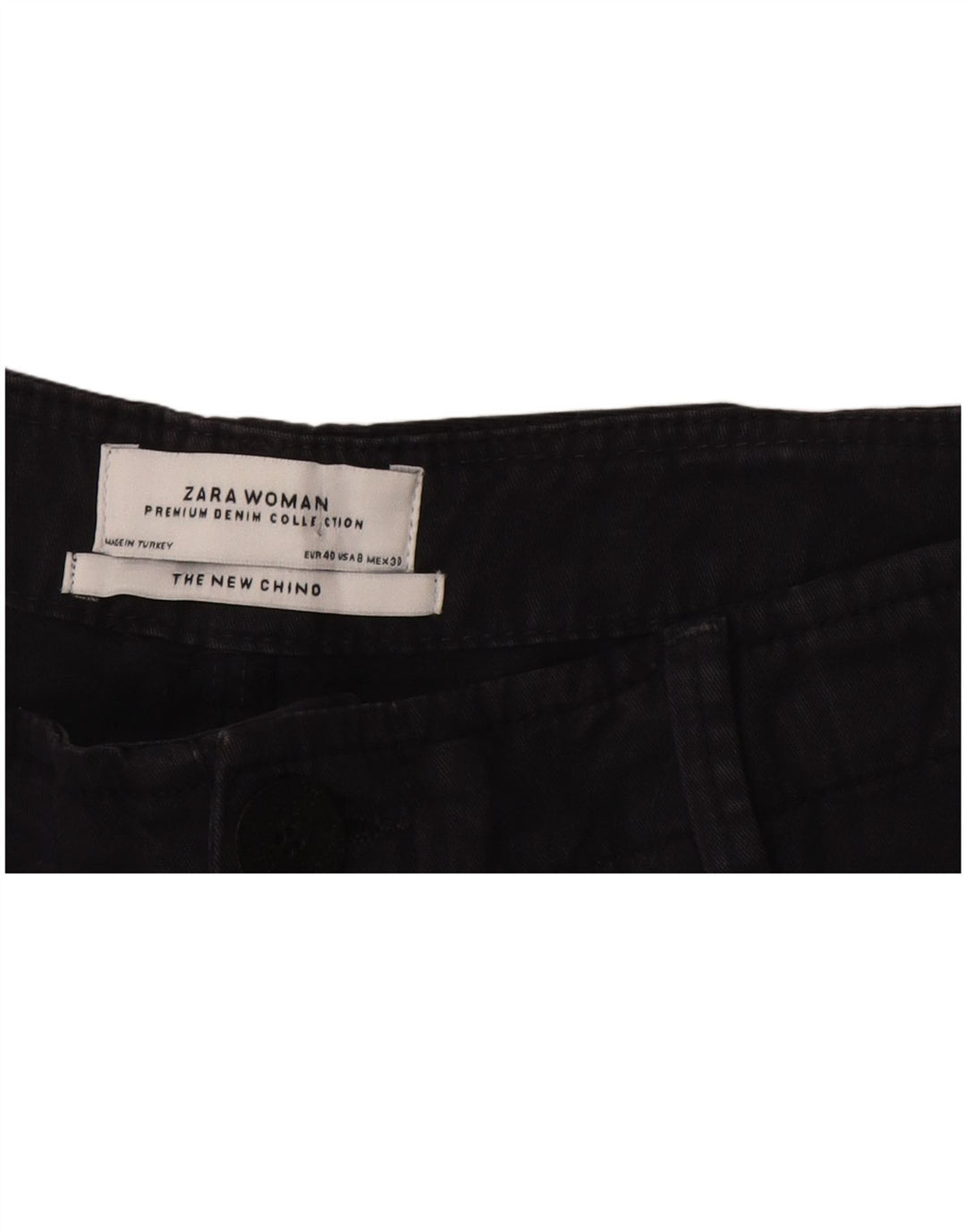 Zara Dame Slim Chino Bukser EU 40 Medium W30 L27 Marineblå