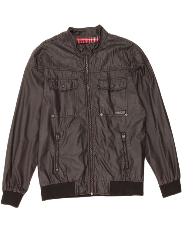 Vintage Herre Utility Jacket UK 40 Large Black Cotton