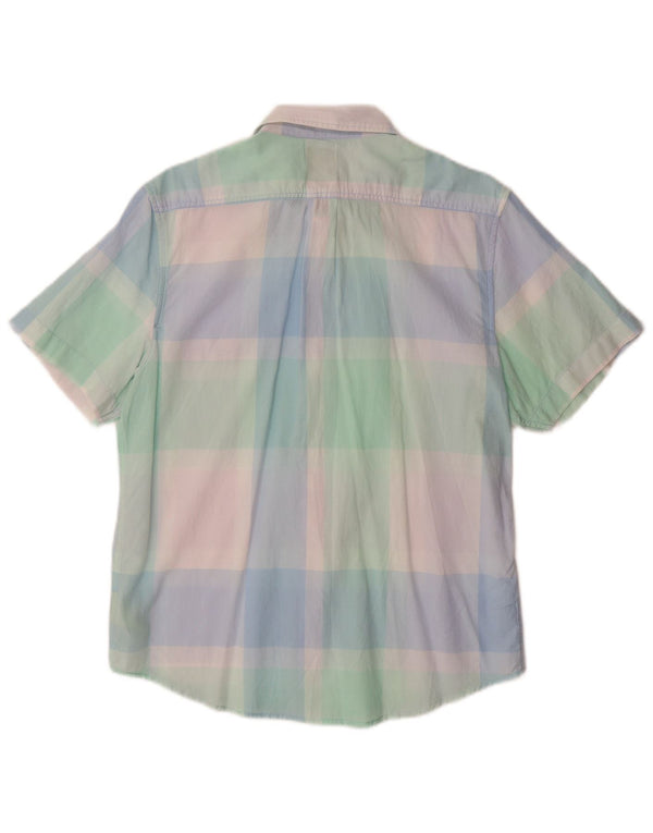 LEE Herre Regular Fit kortærmet skjorte medium flerfarvet ternet bomuld