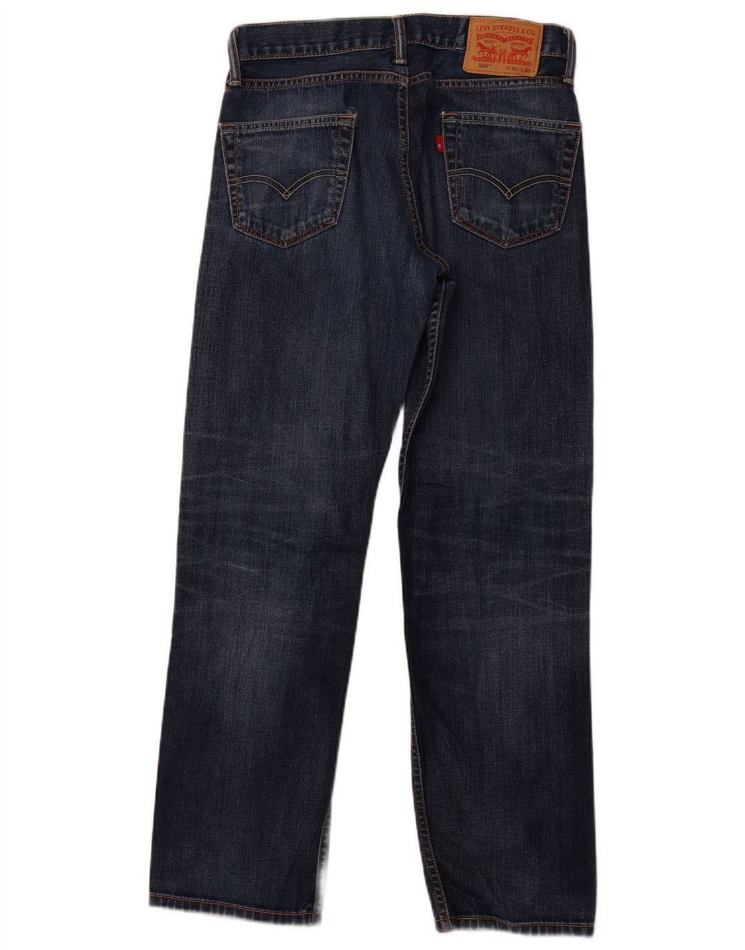LEVI'S Herre 504 Straight Jeans W30 L30 Blå Bomuld