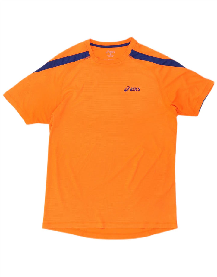OASIS Mens T-Shirt Top Small Orange Colourblock
