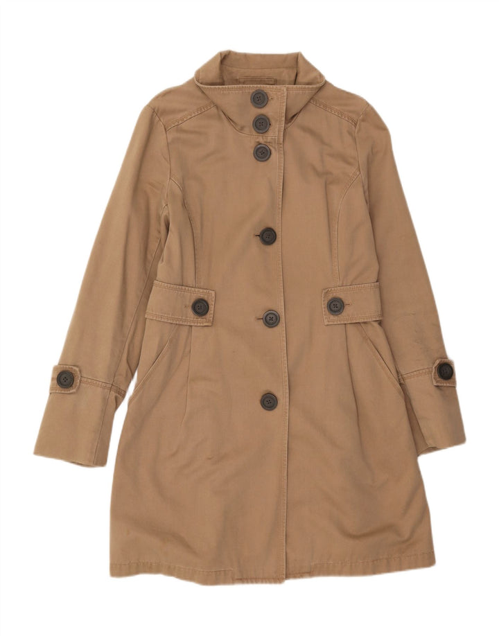 WHITE STUFF Womens Trench Coat UK 12 Medium Brown Cotton