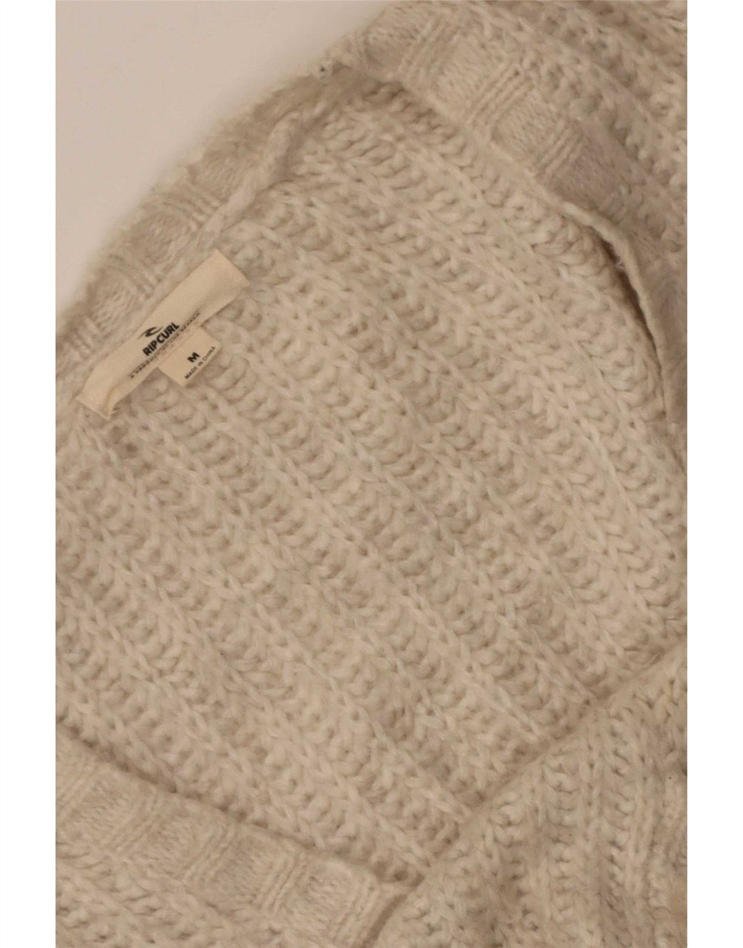 Rip Curl Dame Oversized Cardigan Sweater UK 14 Medium Beige