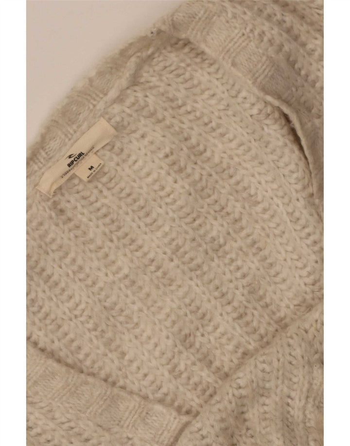 Rip Curl Dame Oversized Cardigan Sweater UK 14 Medium Beige