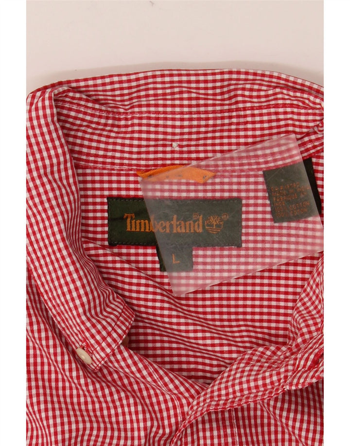 TIMBERLAND Herreskjorte Stor rød Gingham Bomuld