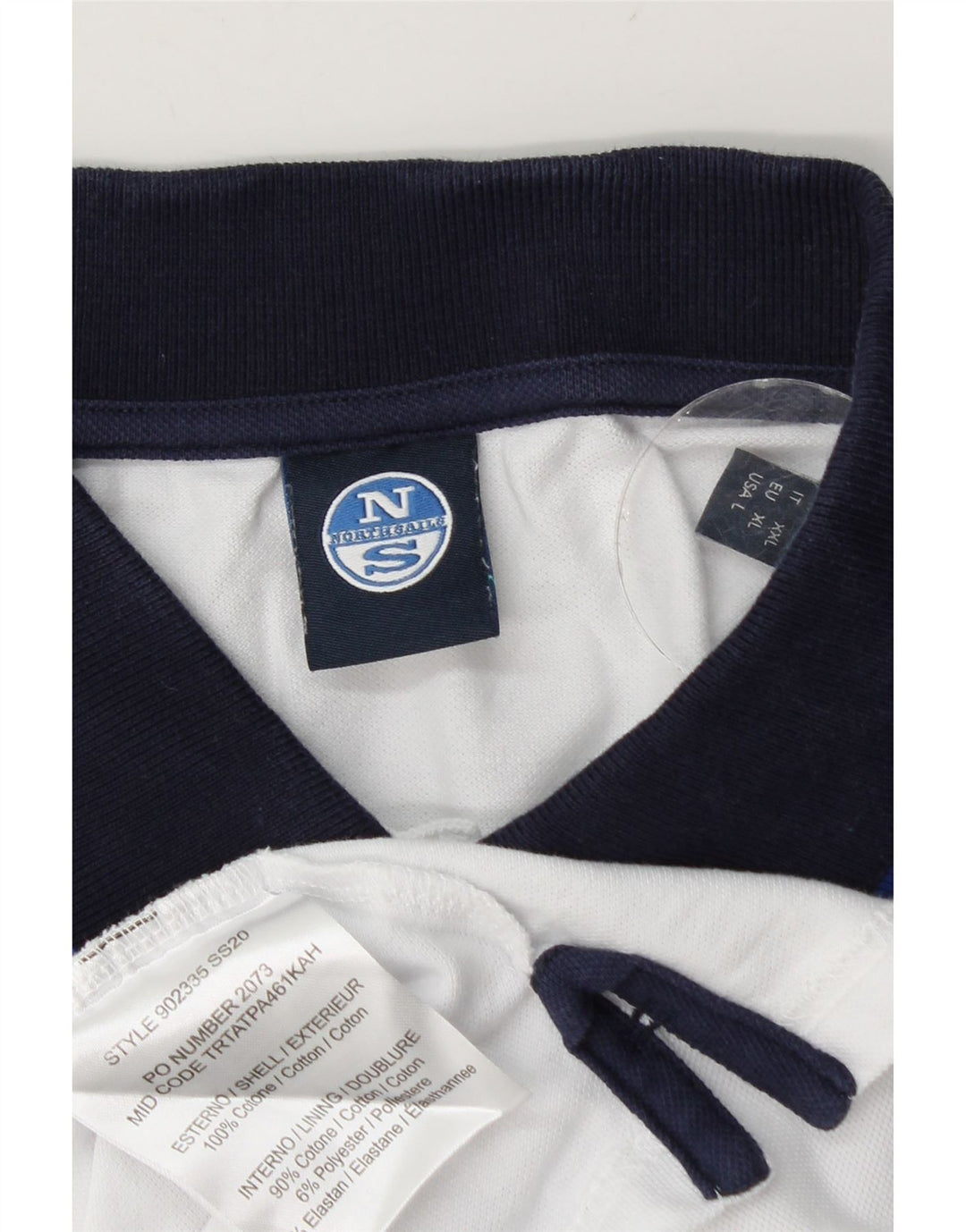 North Sails Herre Rugby Polo Shirt XL Hvid Bomuld