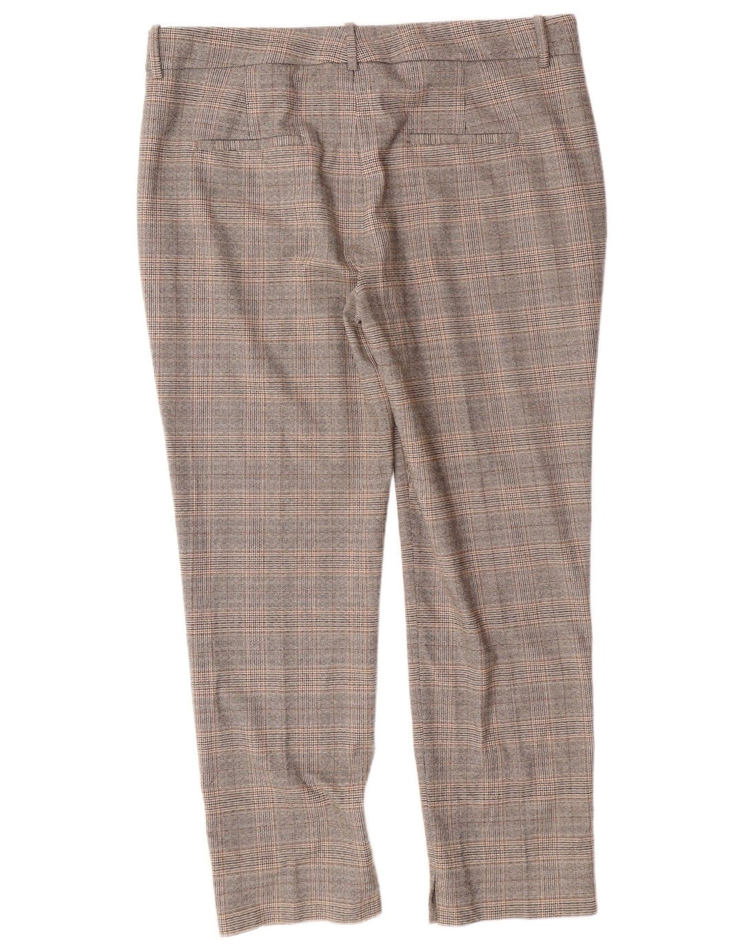 ZARA Slim Fit Chinobukser til kvinder EU 42 Large W32 L27 Grå ternet