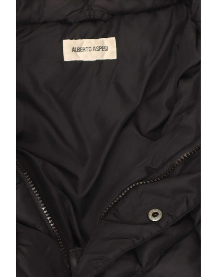 Alberto Aspesi Dame vatteret jakke UK 36 Small Black