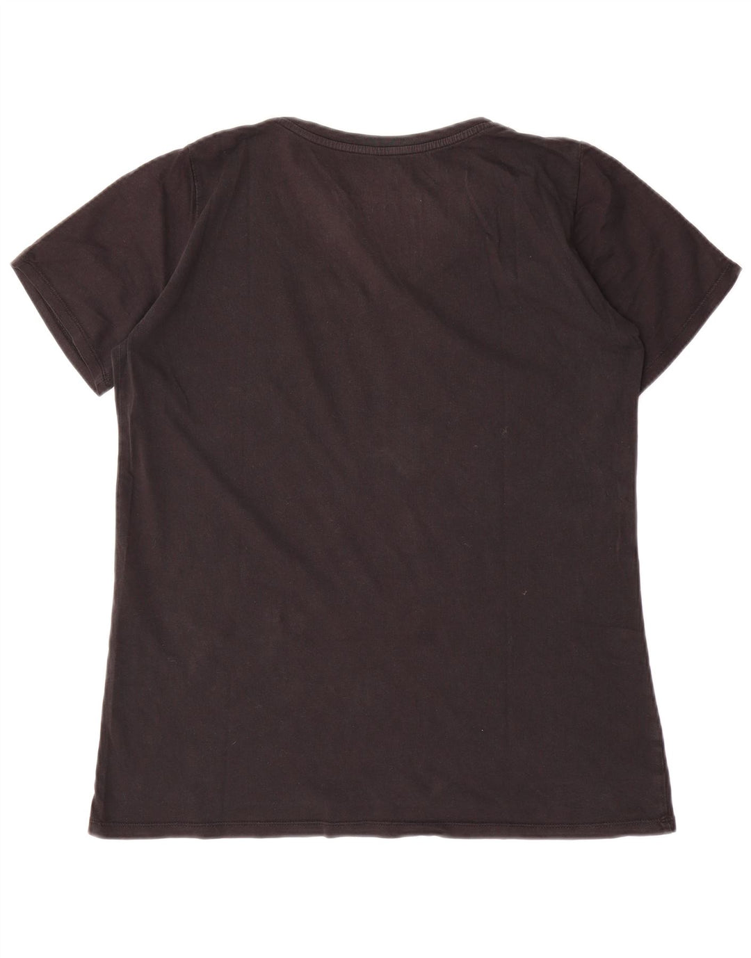 NIKE Dame atletisk snit grafisk T-shirt top UK 18 XL sort bomuld