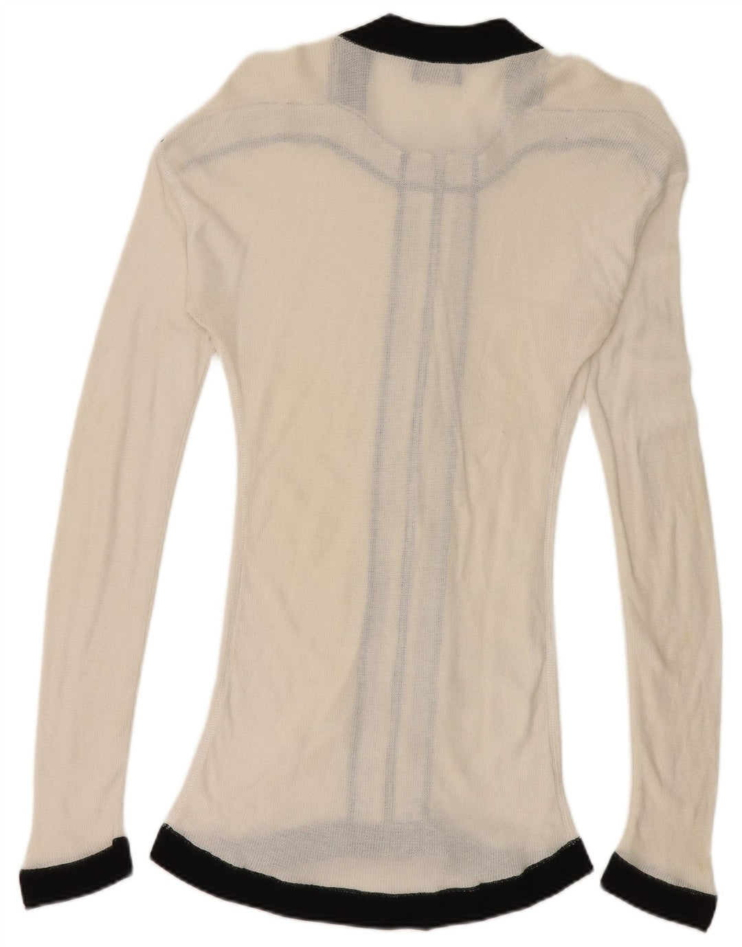 Gianfranco Ferre Dame Cardigan Sweater UK 10 Small White Colourblock