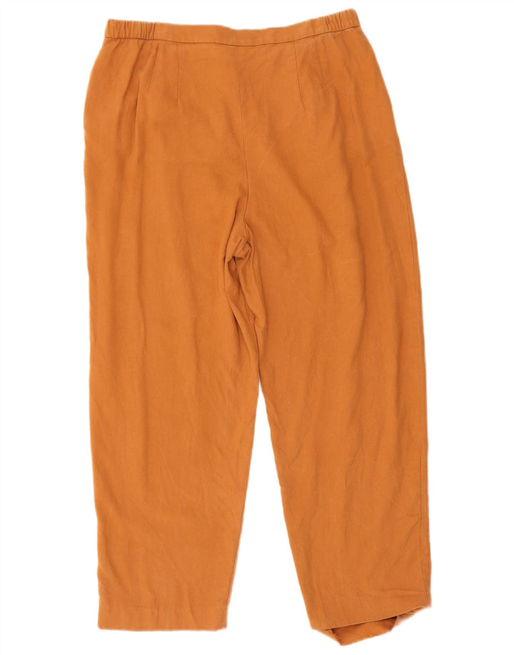 Zara Womens Loose Fit Cropped Trousers Medium W28 L24 Brun