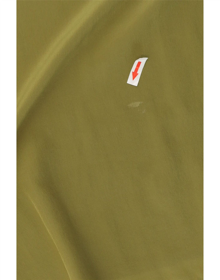 Vintage Dame ærmeløs bluse Top UK 16 Large Khaki