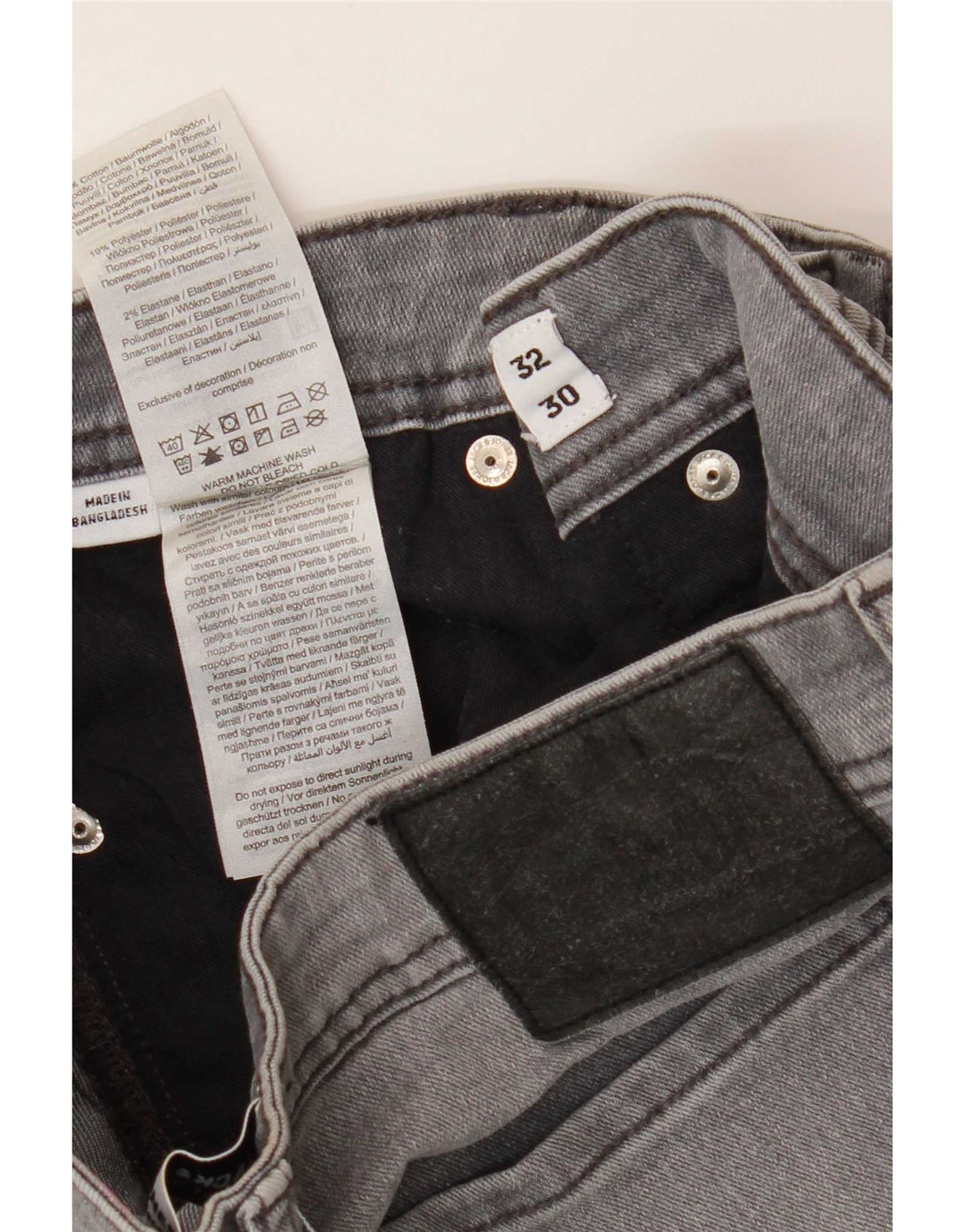 Jack & Jones Herre GLENN Slim Jeans W32 L30 Grå Bomuld