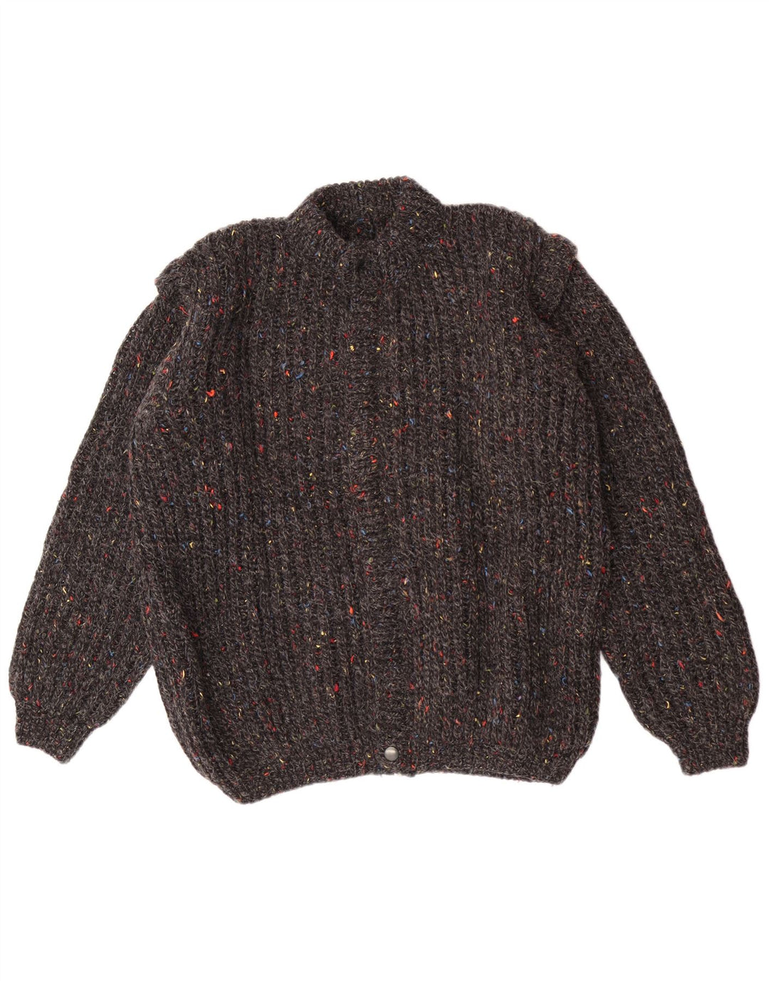 Vintage herre cardigan sweater Medium Grey Flecked Classic