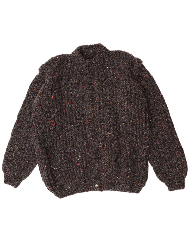 Vintage herre cardigan sweater Medium Grey Flecked Classic