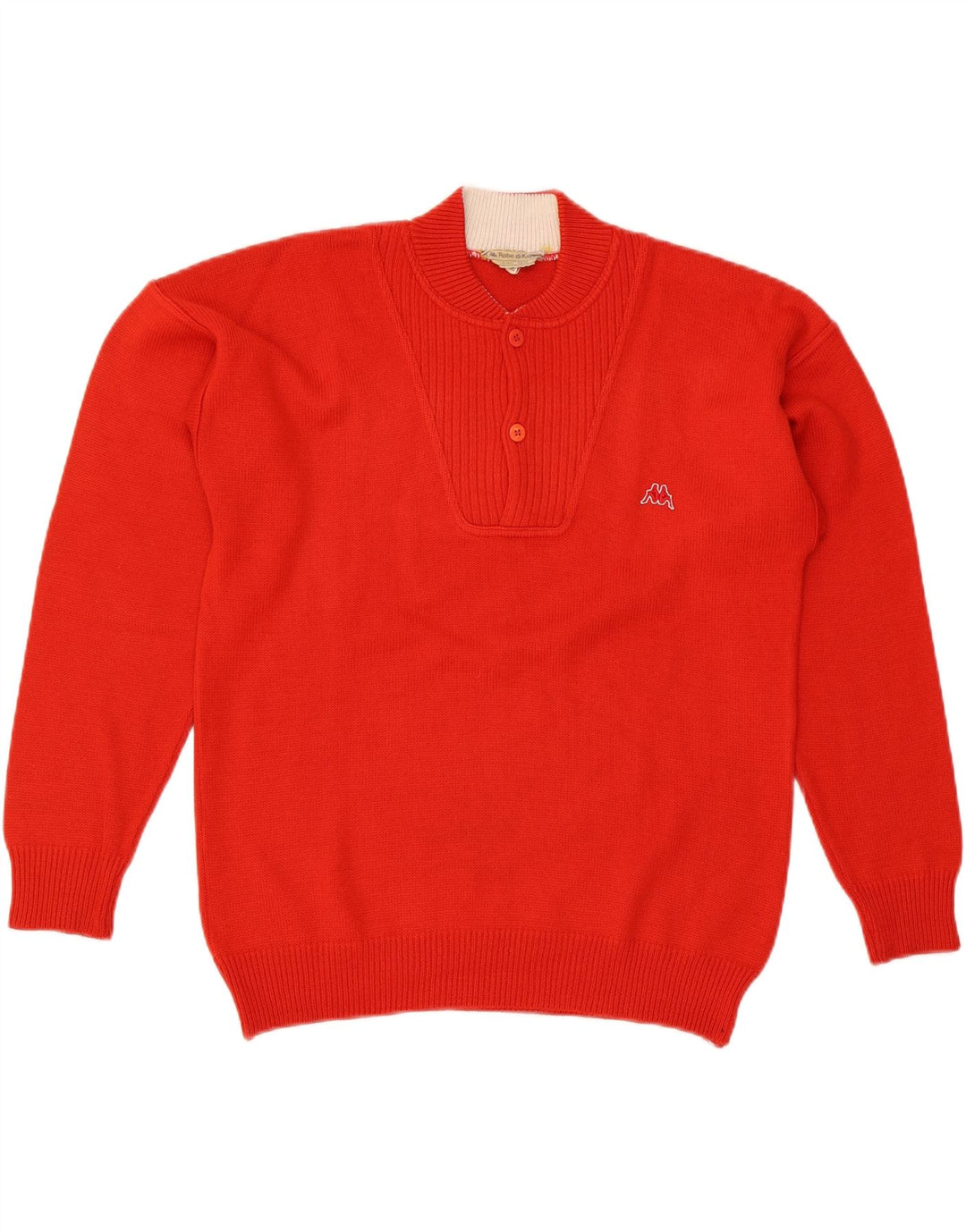 Kappa Herre Crew Neck Jumper Sweater IT 48 Medium Rød Uld