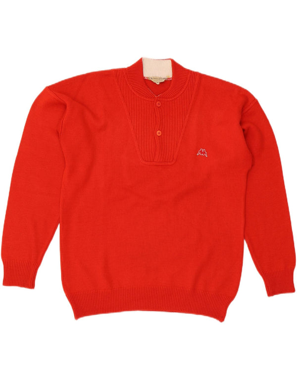 Kappa Herre Crew Neck Jumper Sweater IT 48 Medium Rød Uld