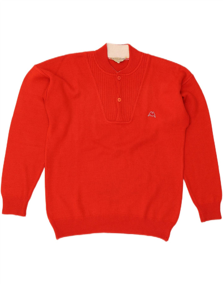 Kappa Herre Crew Neck Jumper Sweater IT 48 Medium Rød Uld