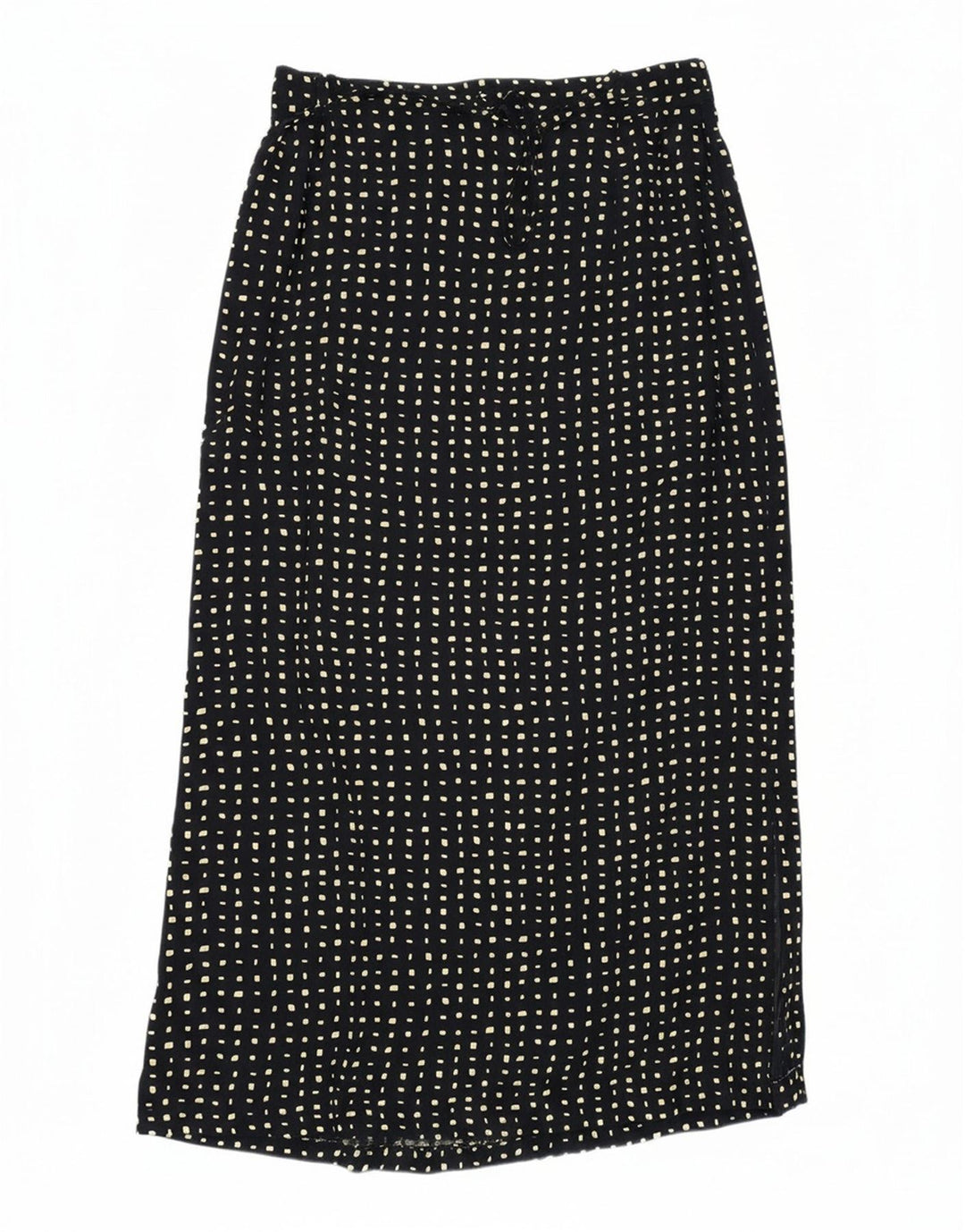 MICHAEL H Womens Midi Skirt W34 Large Black Spotted