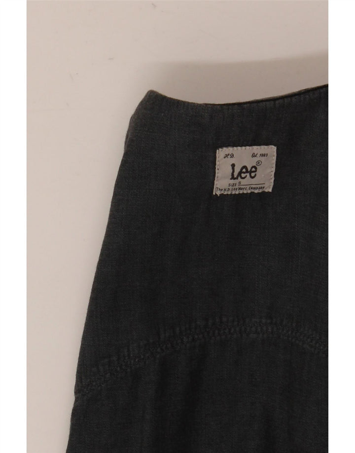 Lee Dame Denim Shirt UK 10 Small Black
