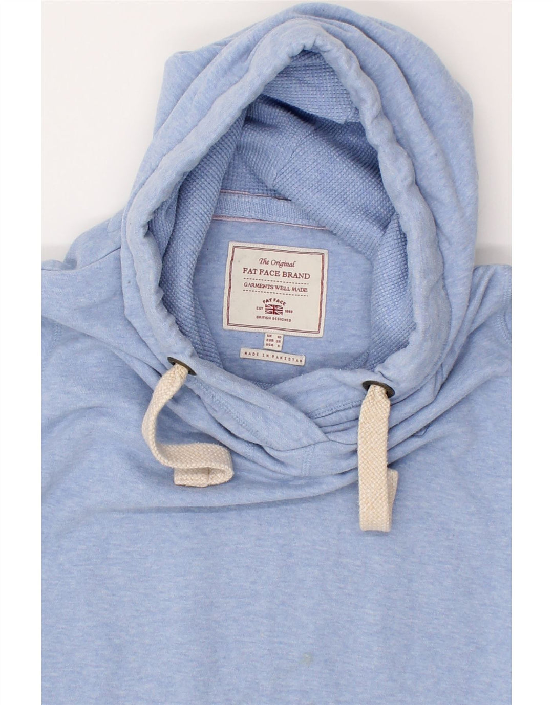 FAT FACE Womens Oversized Hoodie Jumper UK 10 Small Blue Cotton Vintage Fat Face and Second-Hand Fat Face from Messina Hembry 