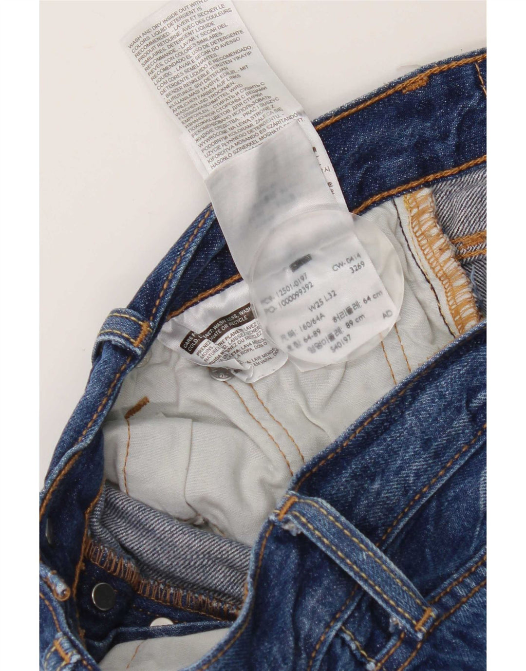 Levi's Dame 501 Straight Jeans W25 L27 Blå Bomuld