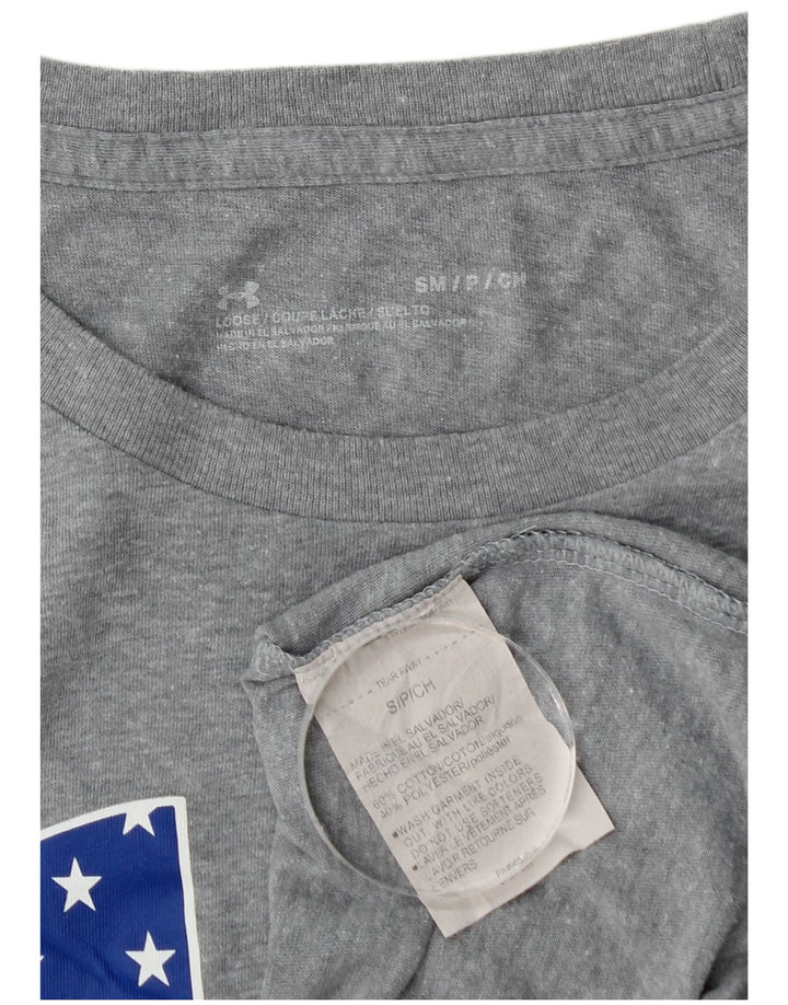 Under Armour Herre grafisk T-shirt Top Lille grå Flecked Bomuld