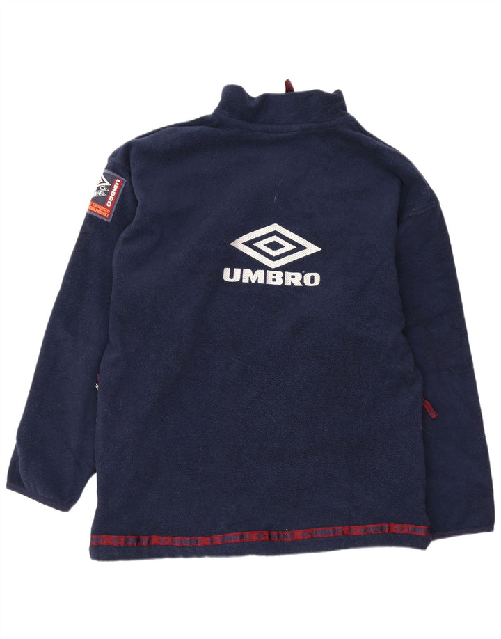 Umbro Herre grafisk lynlås hals fleece jumper stor marineblå polyester