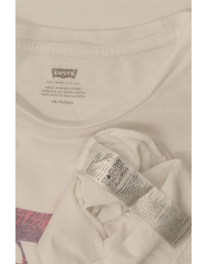 Levi's Herre grafisk T-shirt top XS hvid bomuld