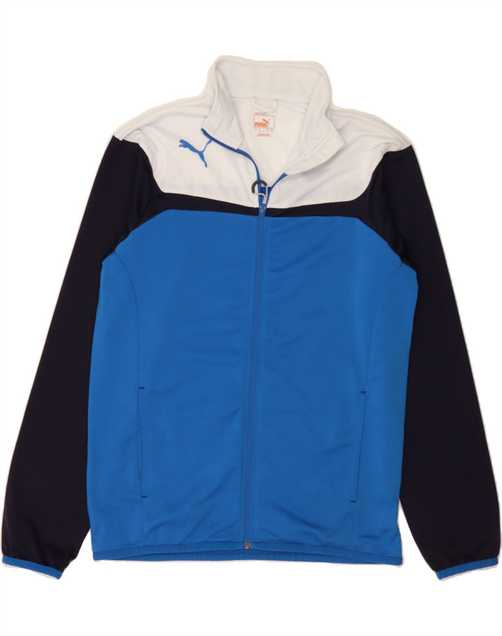 PUMA Mens Tracksuit Top Jacket Medium Blue Colourblock Polyester Vintage Puma and Second-Hand Puma from Messina Hembry 