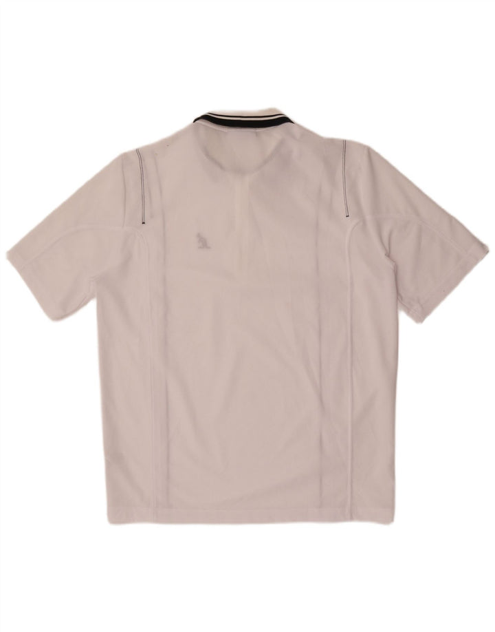 AUSTRALIAN L'ALPINA Poloshirt med lynlås til mænd IT 50 Medium hvid polyester