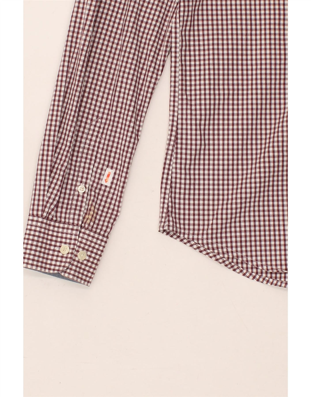 PENGUIN Mens Heritage Slim Fit Shirt Small Purple Check Cotton Vintage Penguin and Second-Hand Penguin from Messina Hembry 