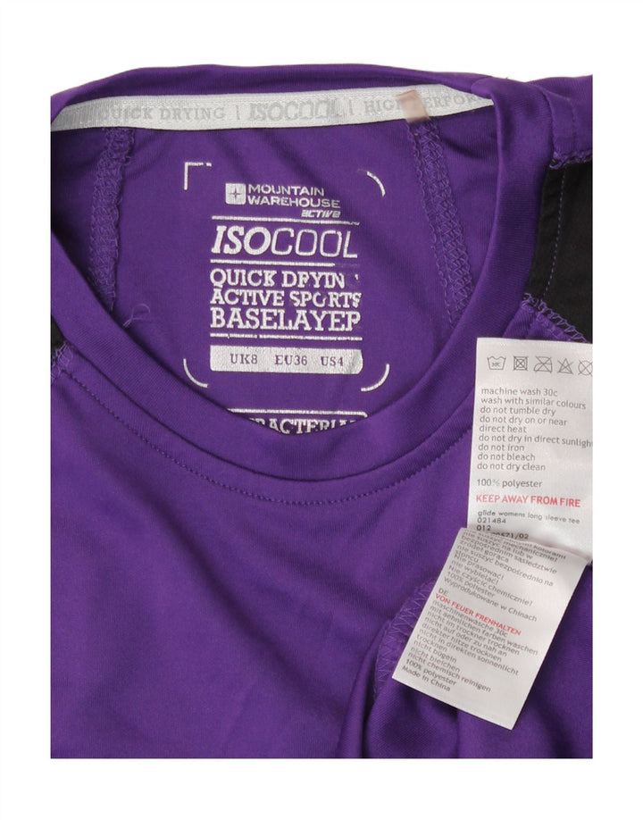 Mountain Warehouse Dame IsoCool Top Langærmet UK 8 Lille Lilla