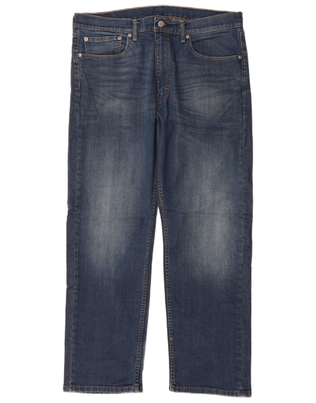 LEVI'S Herre 505 Straight Jeans W36 L30 Blå Bomuld