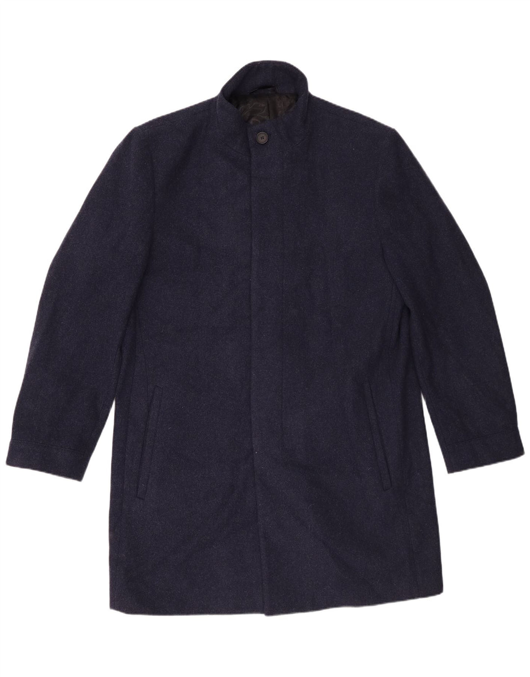 Marks & Spencer Herre Overfrakke UK 42 XL Marineblå Uld