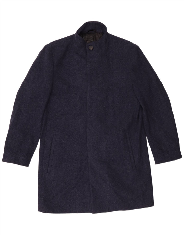 Marks & Spencer Herre Overfrakke UK 42 XL Marineblå Uld