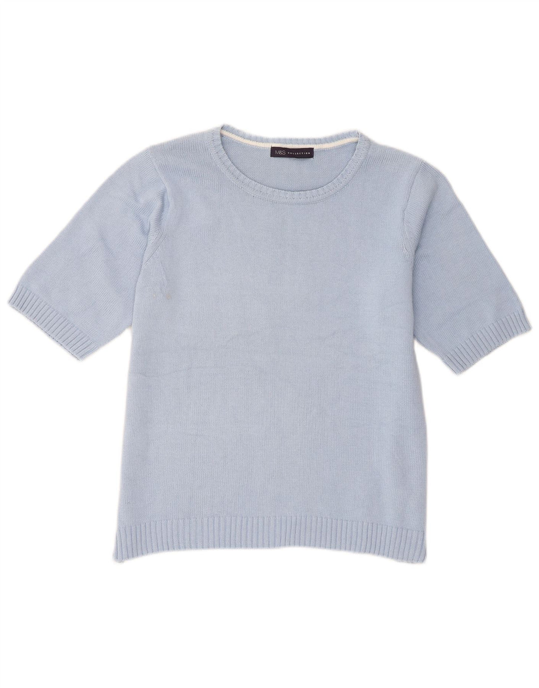 Marks & Spencer Dame Boat Neck Jumper Sweater UK 16 Large Blue