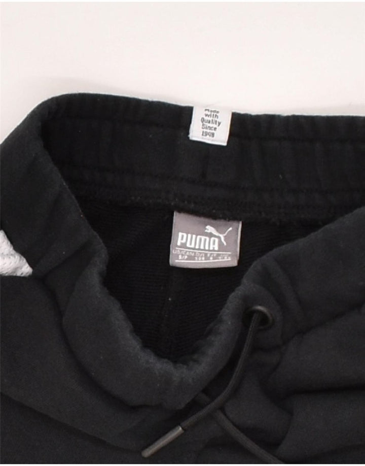 PUMA Boys Sport Shorts 7-8 Years Black Colourblock Cotton | Vintage Puma | Thrift | Second-Hand Puma | Used Clothing | Messina Hembry 