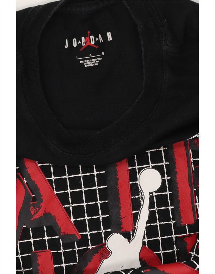 Jordan Herre Grafisk T-Shirt Top Stor Sort