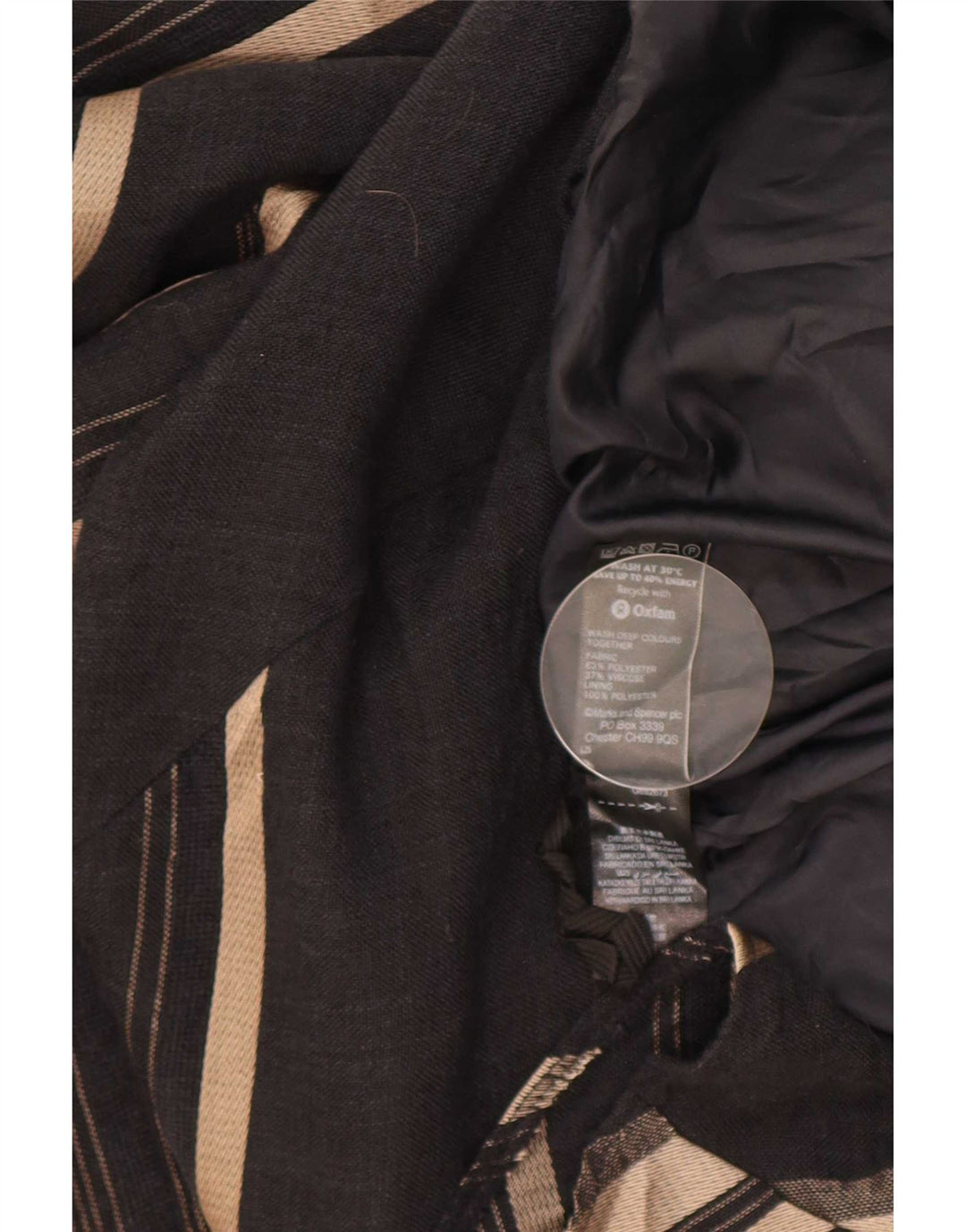 Marks & Spencer A-line nederdel til kvinder UK 14 Medium W30 Marineblå stribet