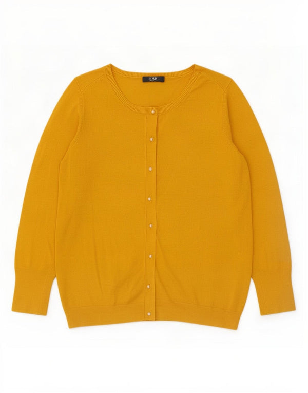 Zara Dame Cardigan Sweater UK 20 2XL Gul