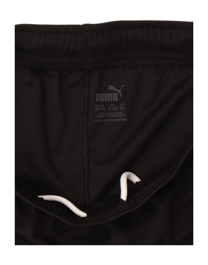 PUMA Boys Sport Shorts 15-16 Years Black Polyester Vintage Puma and Second-Hand Puma from Messina Hembry 
