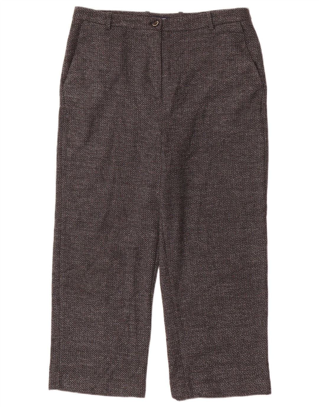 Zara Womens Loose Fit Cropped Trousers EU 40 Medium W30 L23 Grå Polyester